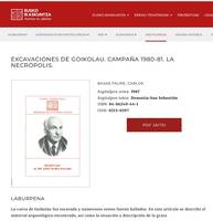 Excavaciones de Goikolau. Campaña 1980-81. La necrópolis.