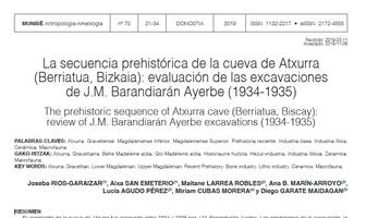 La secuencia prehistórica de la cueva de Atxurra (Berriatua, Bizkaia): evaluación de las excavaciones de J.M. Barandiarán Ayerbe (1934-1935)