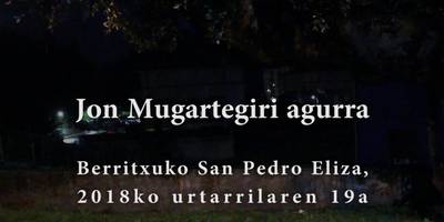 Jon Mugartegiri agurra