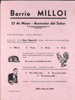 Barrio Milloi: 23 de Mayo - Ascensión del Señor