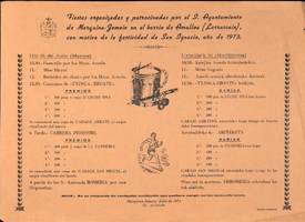 Fiestas organizadas y patrocinadas por el I. Ayuntamiento de Marquina-Jemein en el barrio de Amalloa (Larruscain), con motivo de la festividad de San Ignacio, año de 1973.