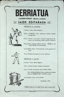 Berriatua: "Lagun-onak" elkartea eratutako jaien egitaraua [1973]