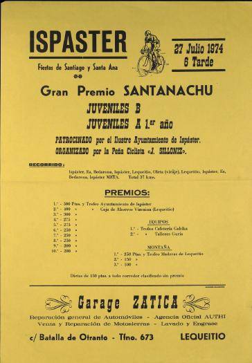 Ispaster: Fiestas de Santiago y Santa Ana [1974] [Kartela]
