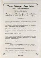 Festival Homenaje a Simón Bolivar "El Libertador" [1974]