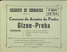 Colegiata de Cenarruza: Concurso de Arrastre de Piedra. Gizon-Proba