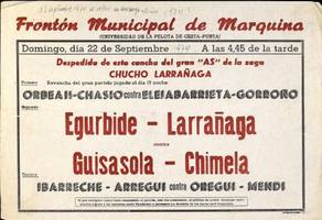 Frontón Municipal de Marquina-Jemein (Universidad de la Pelota de Cesta Punta) [1974]