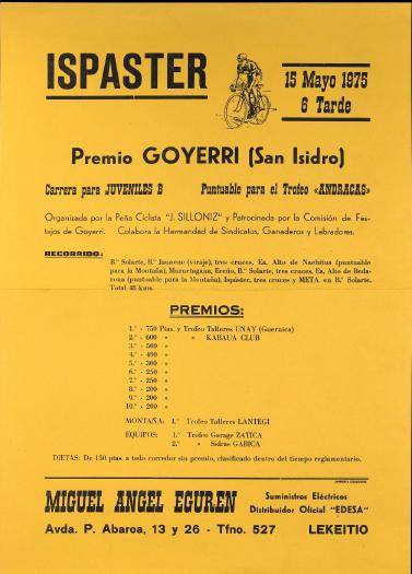 Ispaster: Premio Goyerri (San Isidro) [1975] [Kartela]