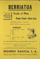Berriatua: Tirada al plato. Primer premio "Santa Cruz"  [1979]