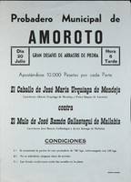 Probadero Municipal de Amoroto: Gran desafío de arrastre de piedra [1975?]