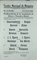 Frontón Municipal de Marquina (Universidad de la Pelota): Pro-Damnificados de las inundaciones de Almería - Granada y Murcia [1973]