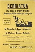 Berriatua: Gran desafío de Arrastre de Piedra apostándose 25.000 pesetas por cada parte  [1975?]