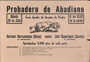 Probadero de Abadiano: Gran desafío de arrastre de piedra [1974]