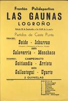 Frontón Polideportivo Las Gaunas. Logroño: Partidos de cesta punta [1977]