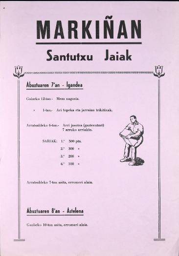 Markiñan Santutxu Jaiak [1977] [Kartela]