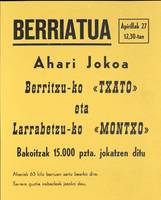 Berriatua: Ahari Jokoa [1975?]