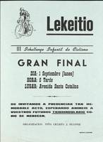 Lekeitio: III Ichallenge Infantil de Ciclismo. Gran final [1975]