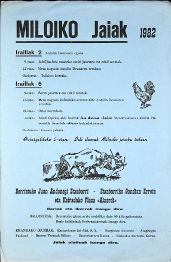 Milloiko Jaiak 1982 [Kartela]