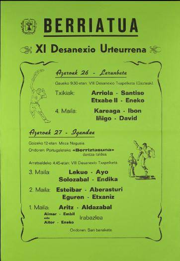 Berriatua: XI Desanexio Urteurrena [1993] [Kartela]