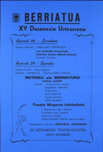 Berriatua: XV Desanexio Urteurrena [1997] [Kartela]