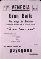 Venecia: Gran Baile pro-viaje de estudios [1985?]
