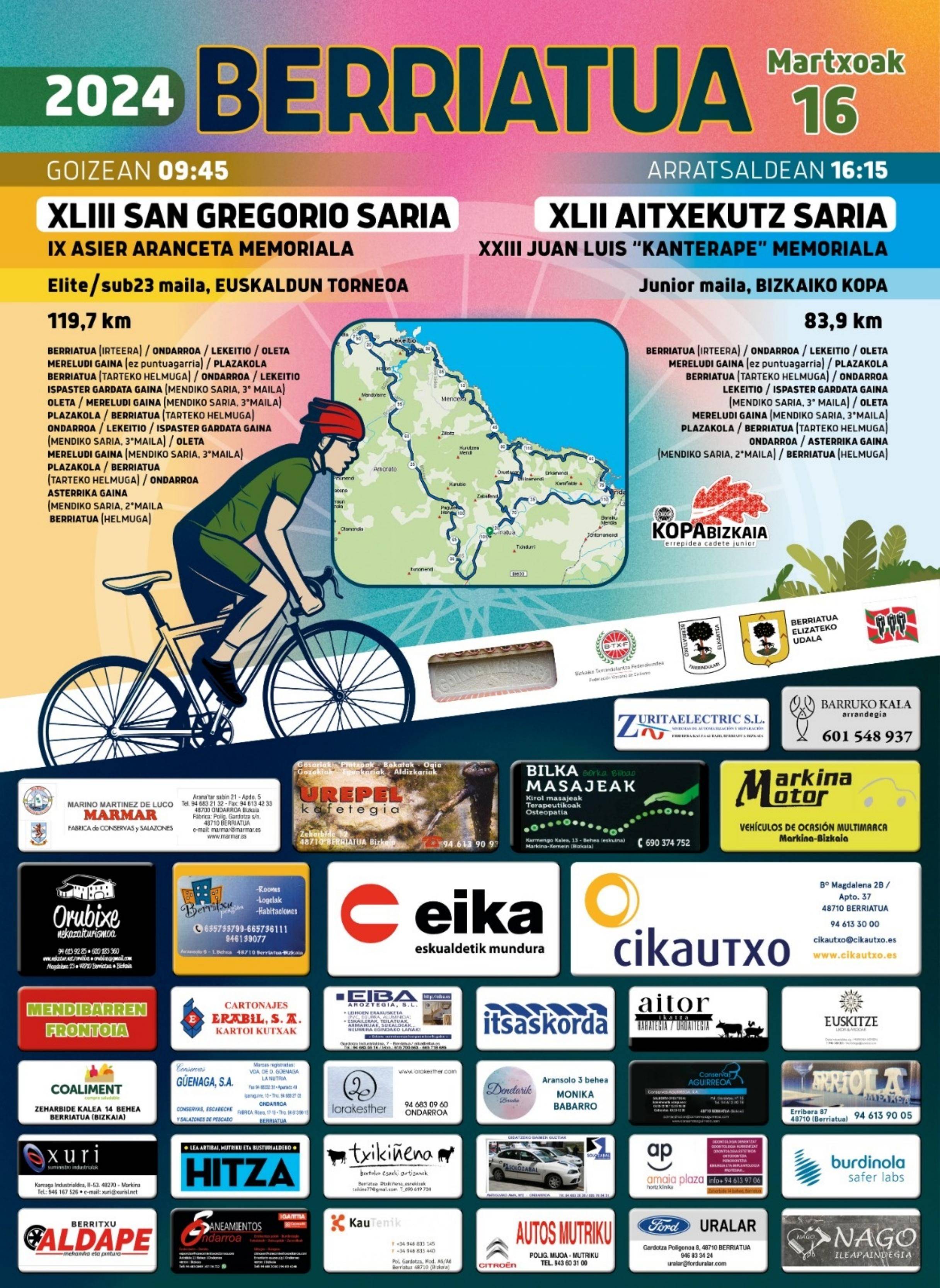 XLIII San Gregorio Saria eta XLII Aitxekutz Saria [Kartela]