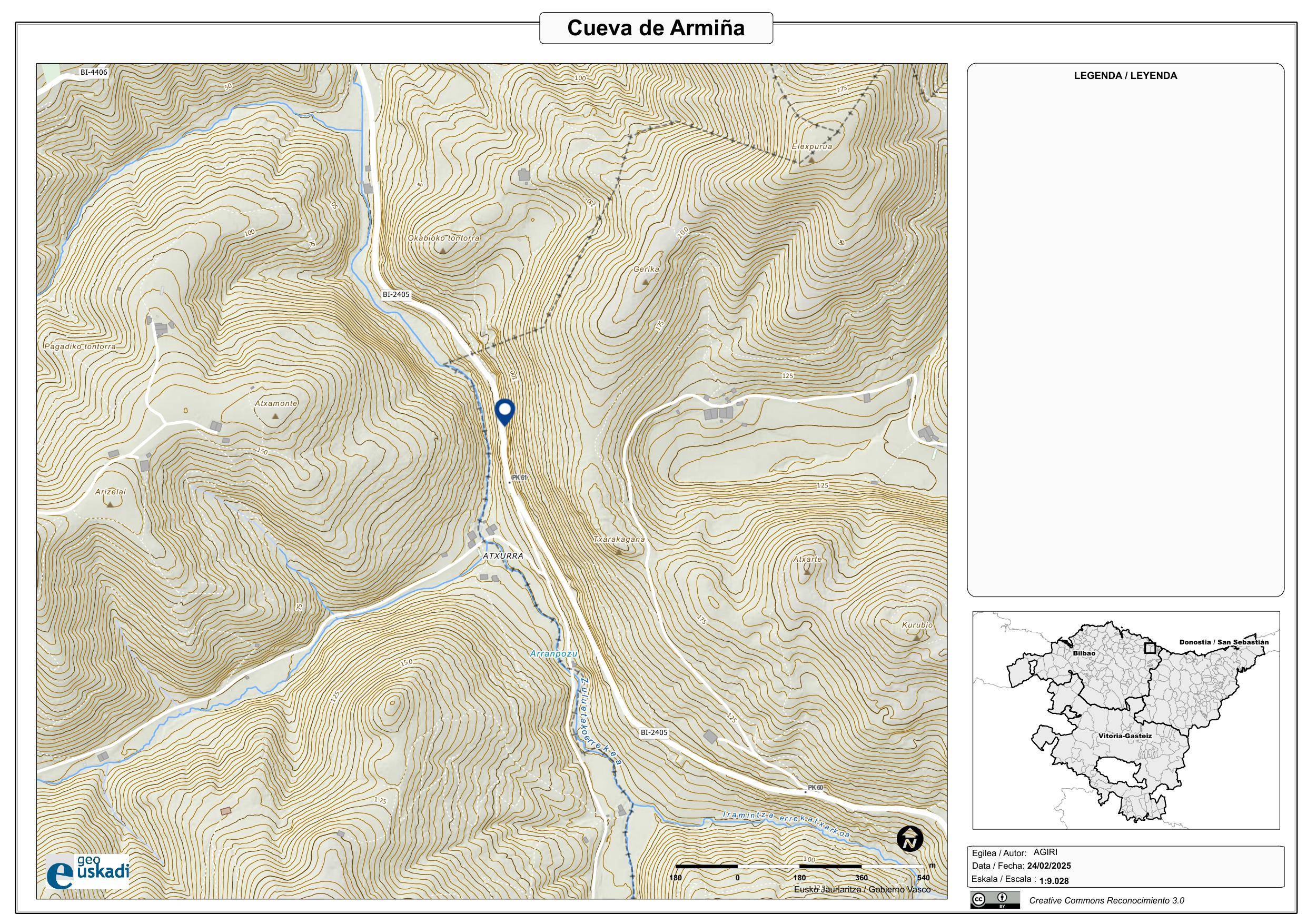 Armiñako koba. Mapa [Ordenadore dokumentua]