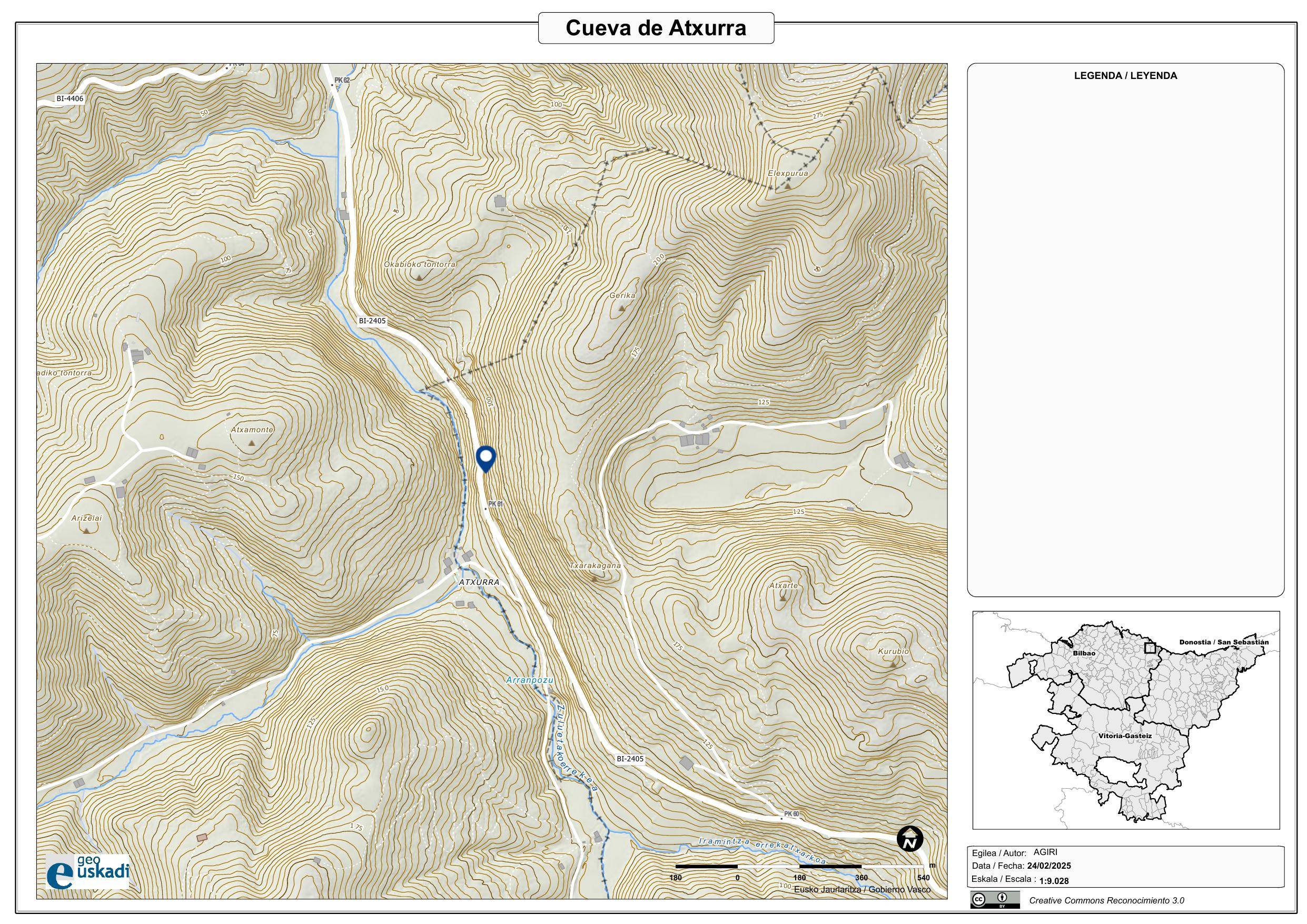 Atxurrako koba. Mapa [Ordenadore dokumentua]