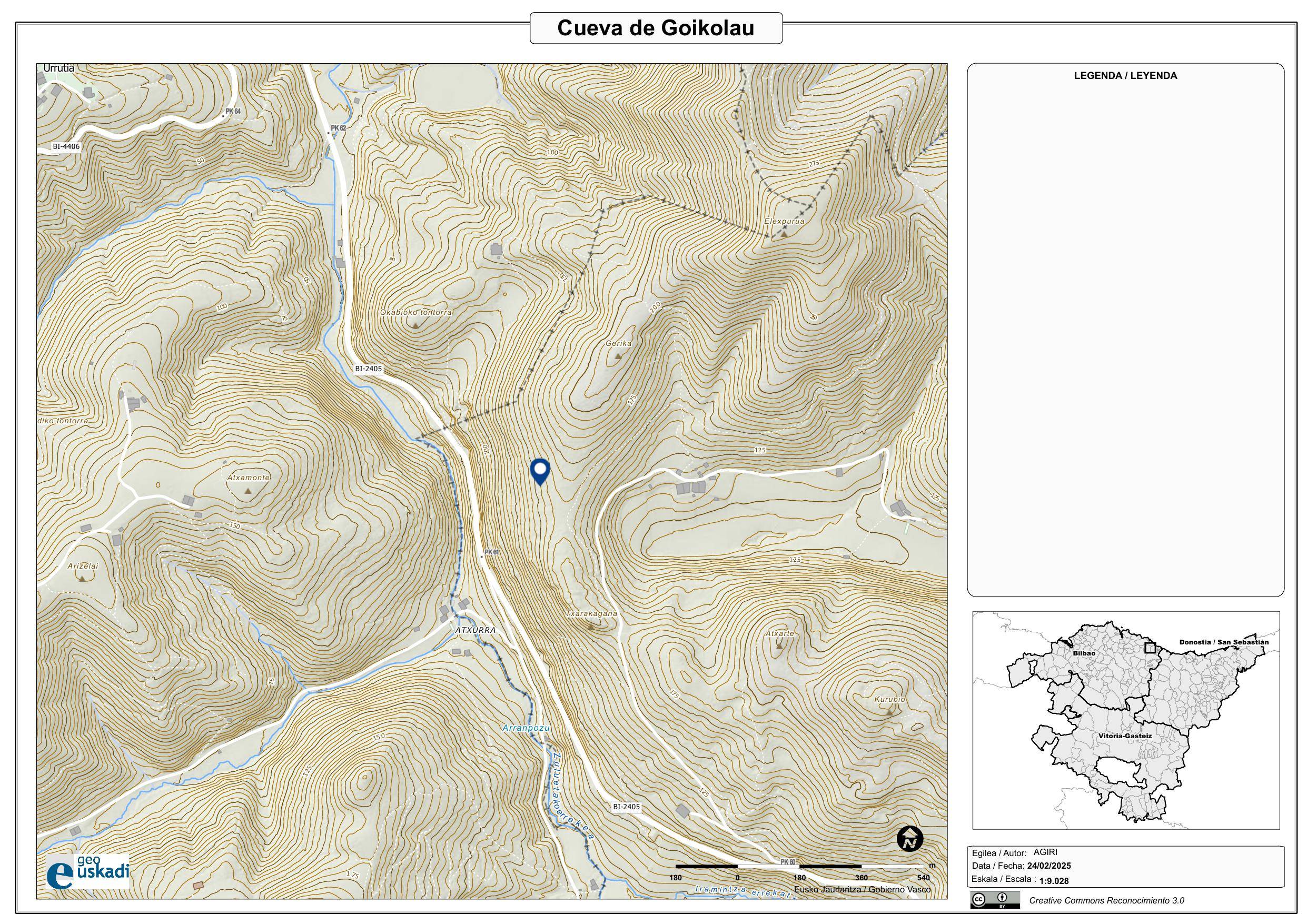 Goikolauko koba. Mapa [Ordenadore dokumentua]