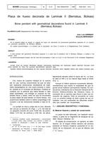 Placa de hueso decorada de Laminak II (Berriatua, Bizkaia)