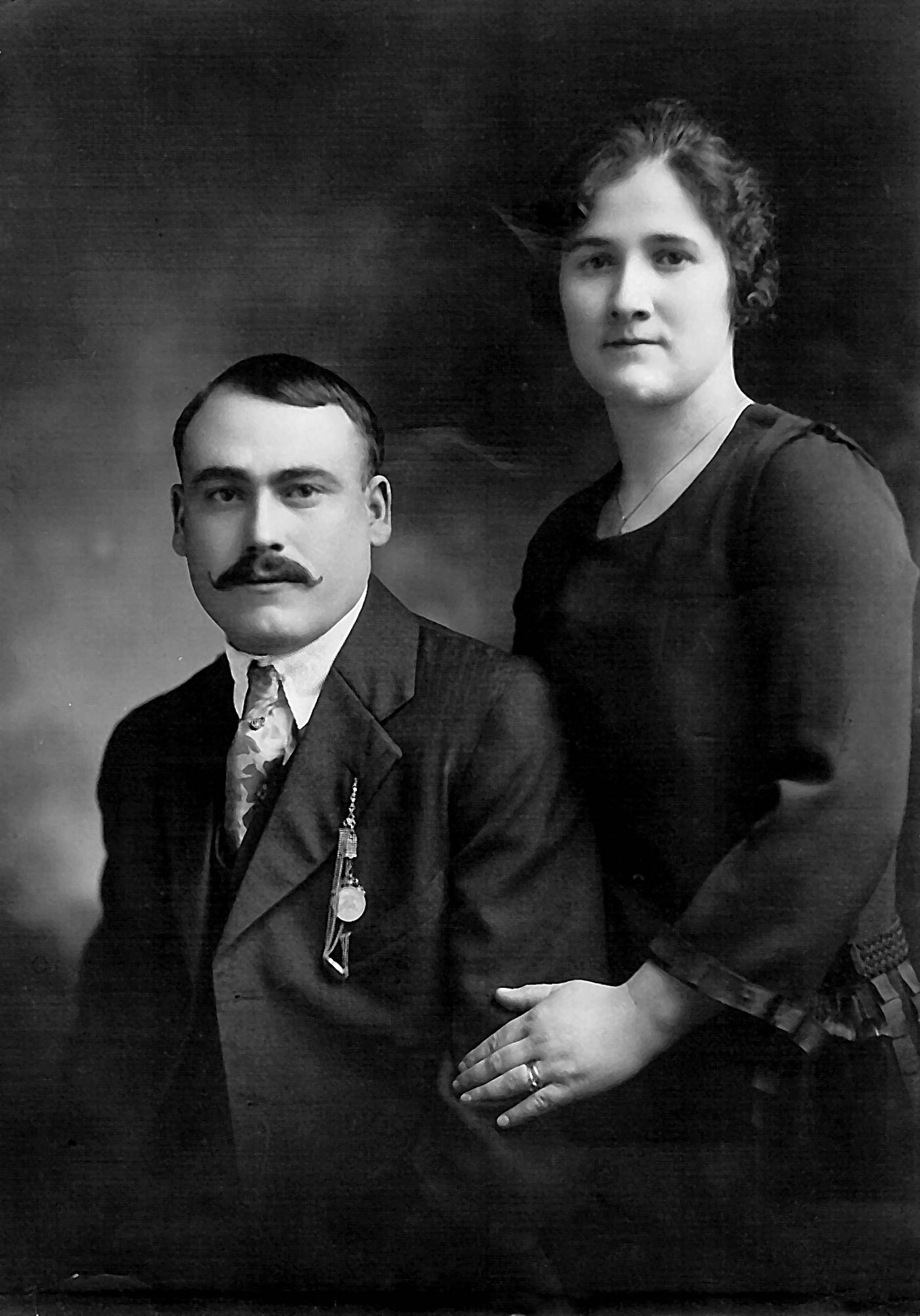 Amerikako Estatu Batuetan, Ciriaco Olaso Mendilibar eta Lucia Urizarbarrena Goitia. [Argazkia]